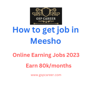 How to get job in Meesho